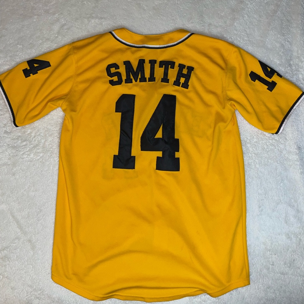 “BEL-AIR‎ 14” Yellow Baseball Jersey with Black Lettering - Picture 5 of 6